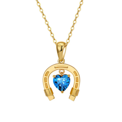 Saints Lucky and Loved Birthstone Necklaces - 12 options
