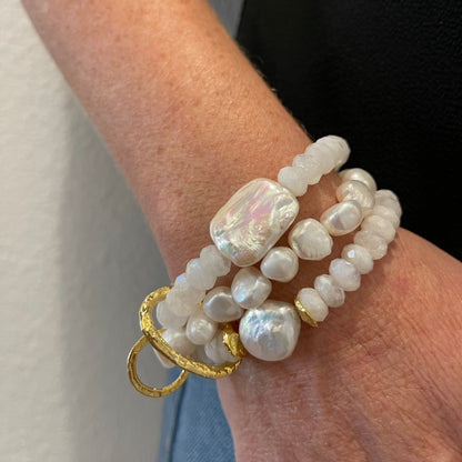 Moonstone and Pearl Triple