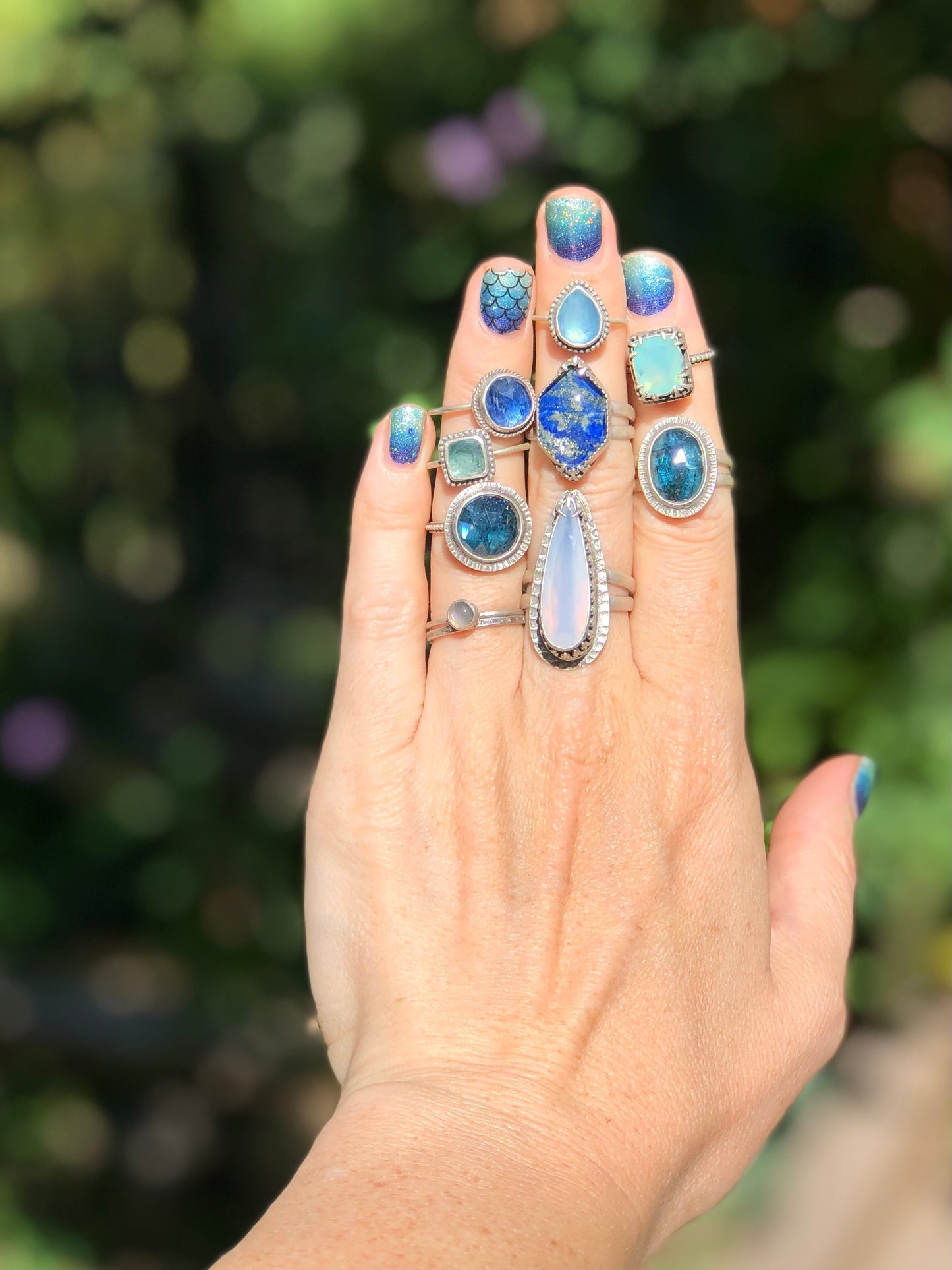 Faceted Aquamarine Teardrop Ring