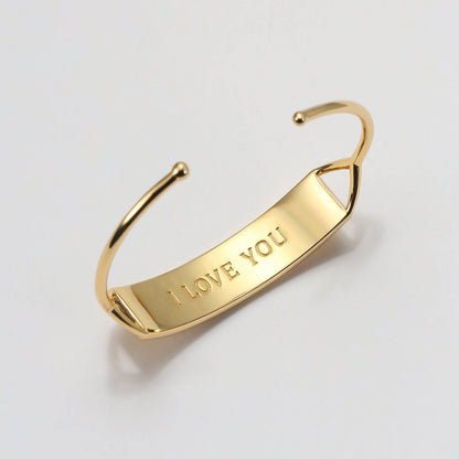 Touchstone I Love You Cuff Gold