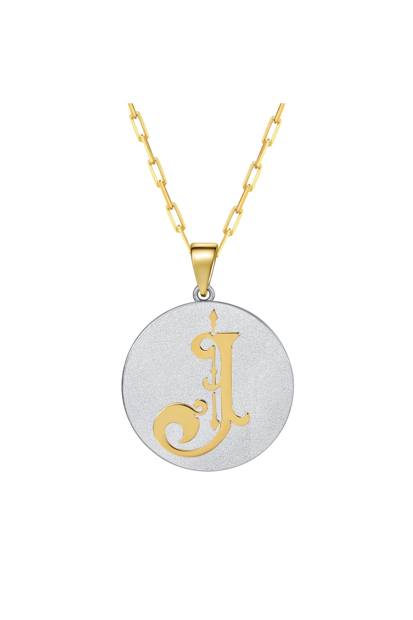 Fancy Initial Pendant Necklace by Saints & Saviors