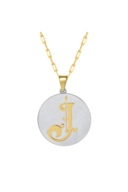 Fancy Initial Pendant Necklace by Saints & Saviors