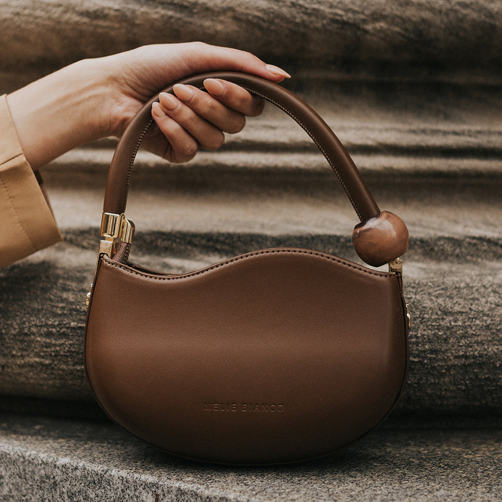 Jennie Chocolate Recycled Vegan Crossbody Bag