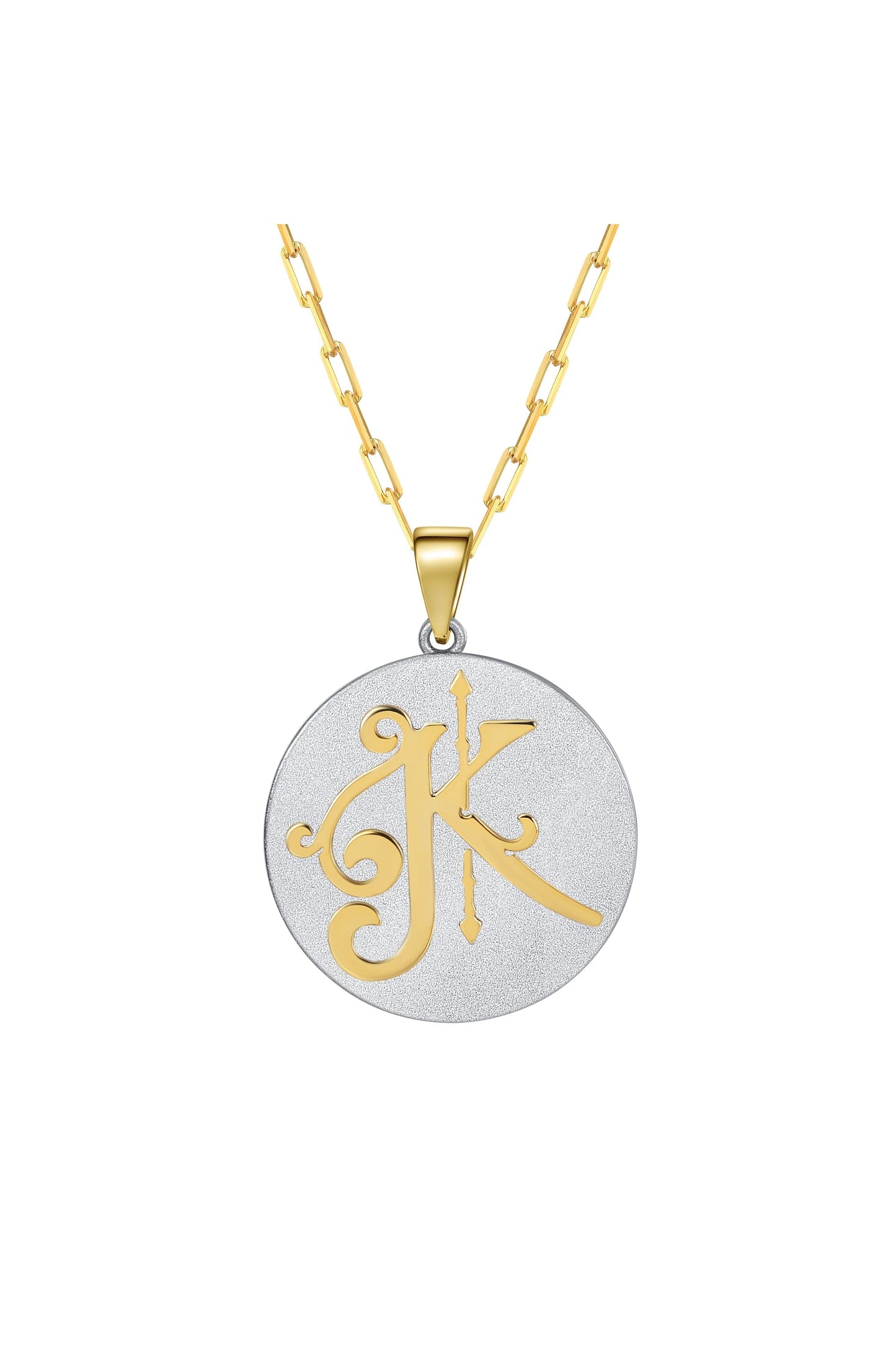Fancy Initial Pendant Necklace by Saints & Saviors