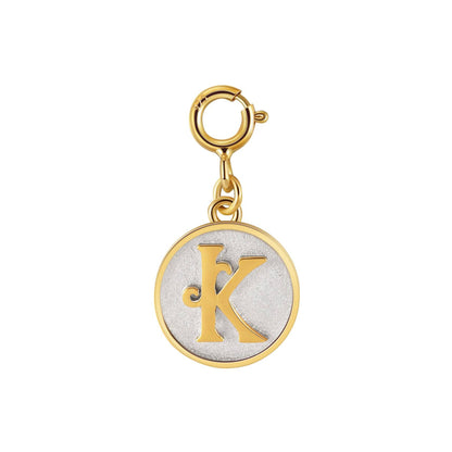 Saints Dainty Fancy Initial Clip on Pendant A-Z