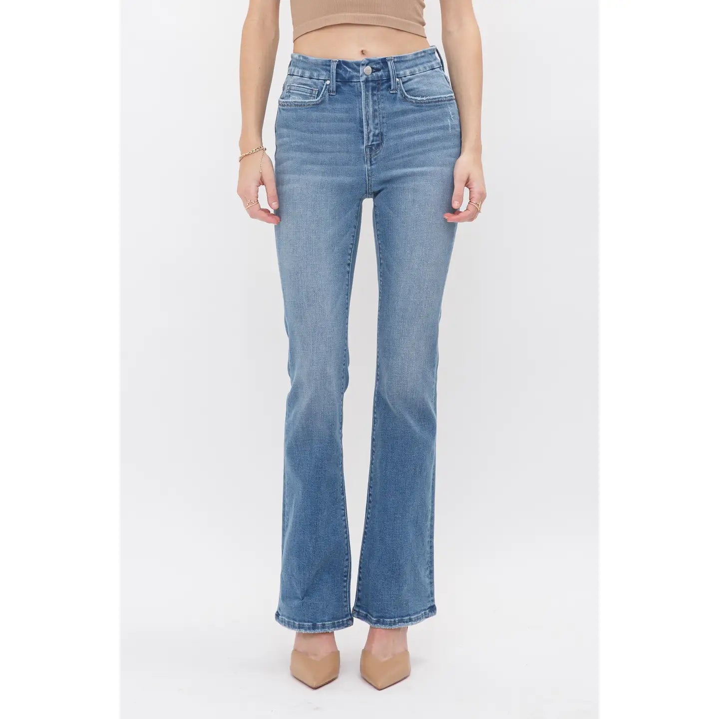 Krug High Rise Boot Cut Mica Denim Jeans