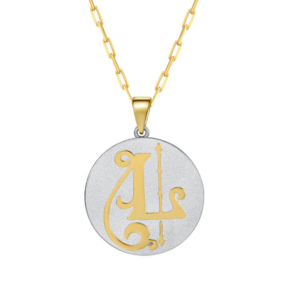 Saints & Saviors Fancy Initial Pendant Necklace A-Z