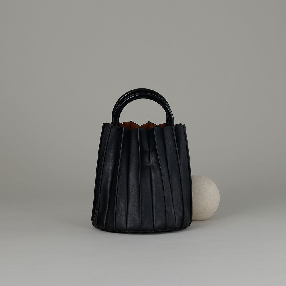 Lily Black Small Recycled Vegan Top Handle Bag