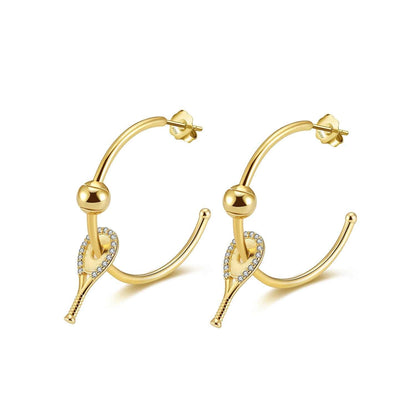 LoveMatch Tennis Hoop Playtime Earrings Gold