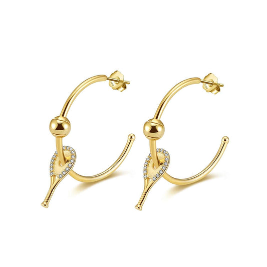 LoveMatch Tennis Hoop Playtime Earrings Gold