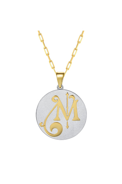 Fancy Initial Pendant Necklace by Saints & Saviors