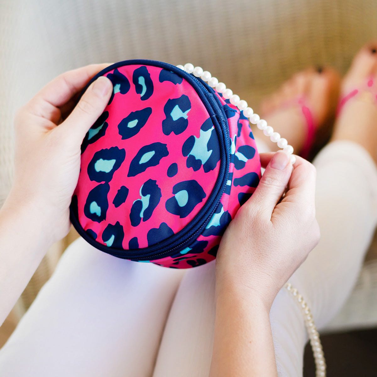 Pink Leopard Jewelry Case