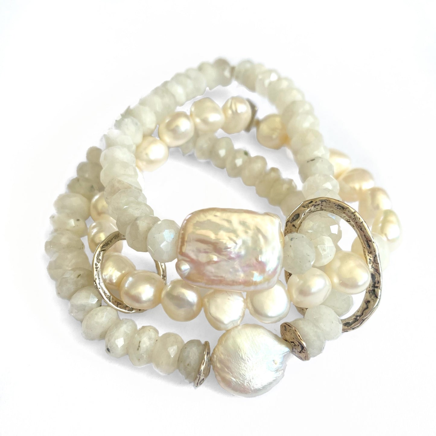 Moonstone and Pearl Triple