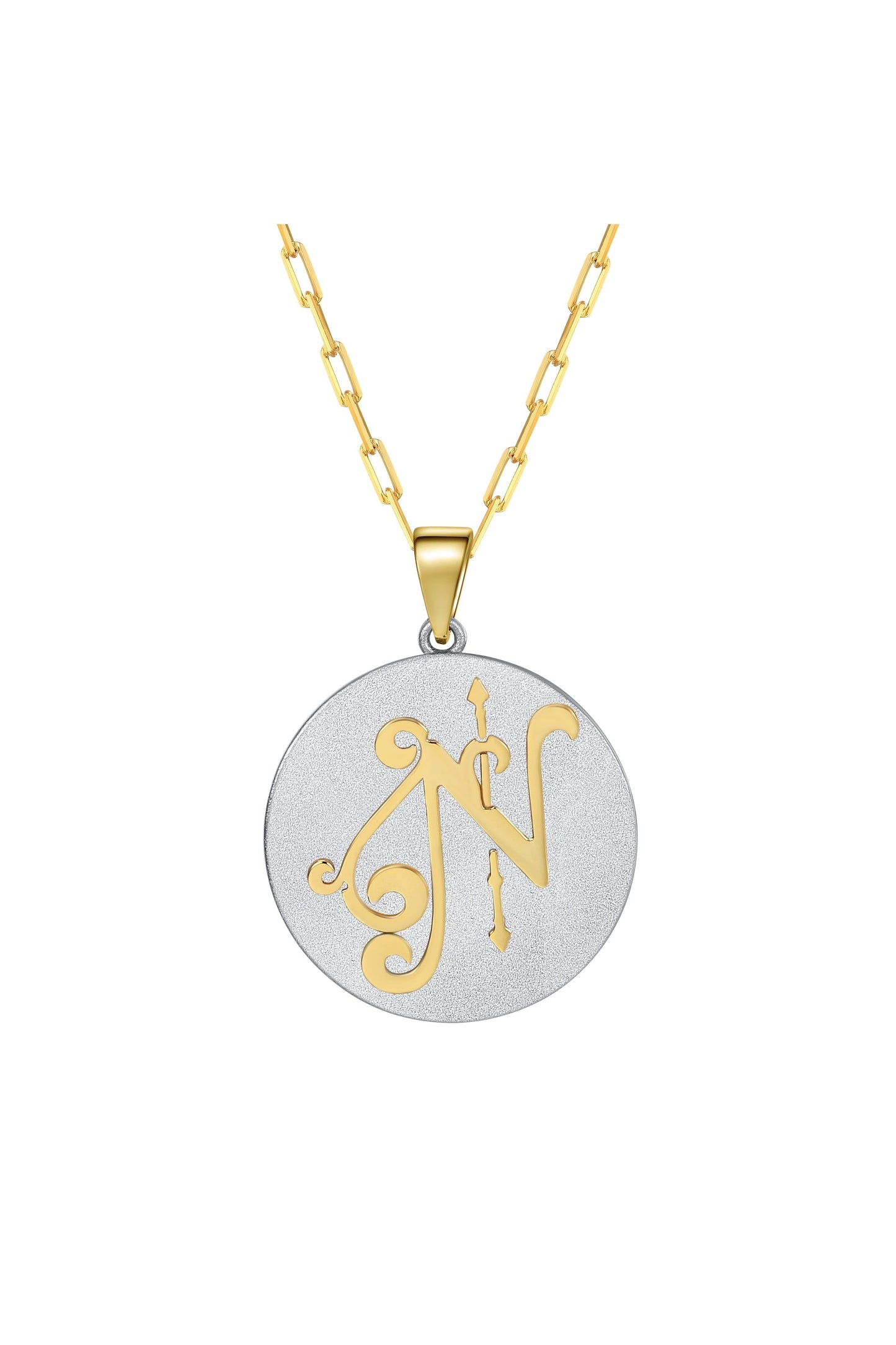 Fancy Initial Pendant Necklace by Saints & Saviors