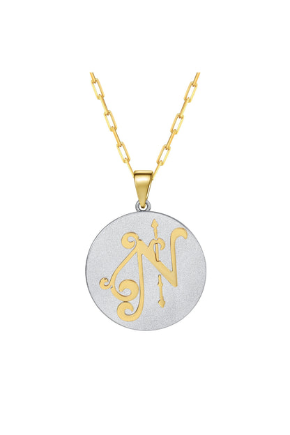 Fancy Initial Pendant Necklace by Saints & Saviors