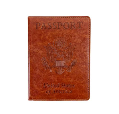 Leather Crossbody Bag with CDC Passport Holder- 5 Colors