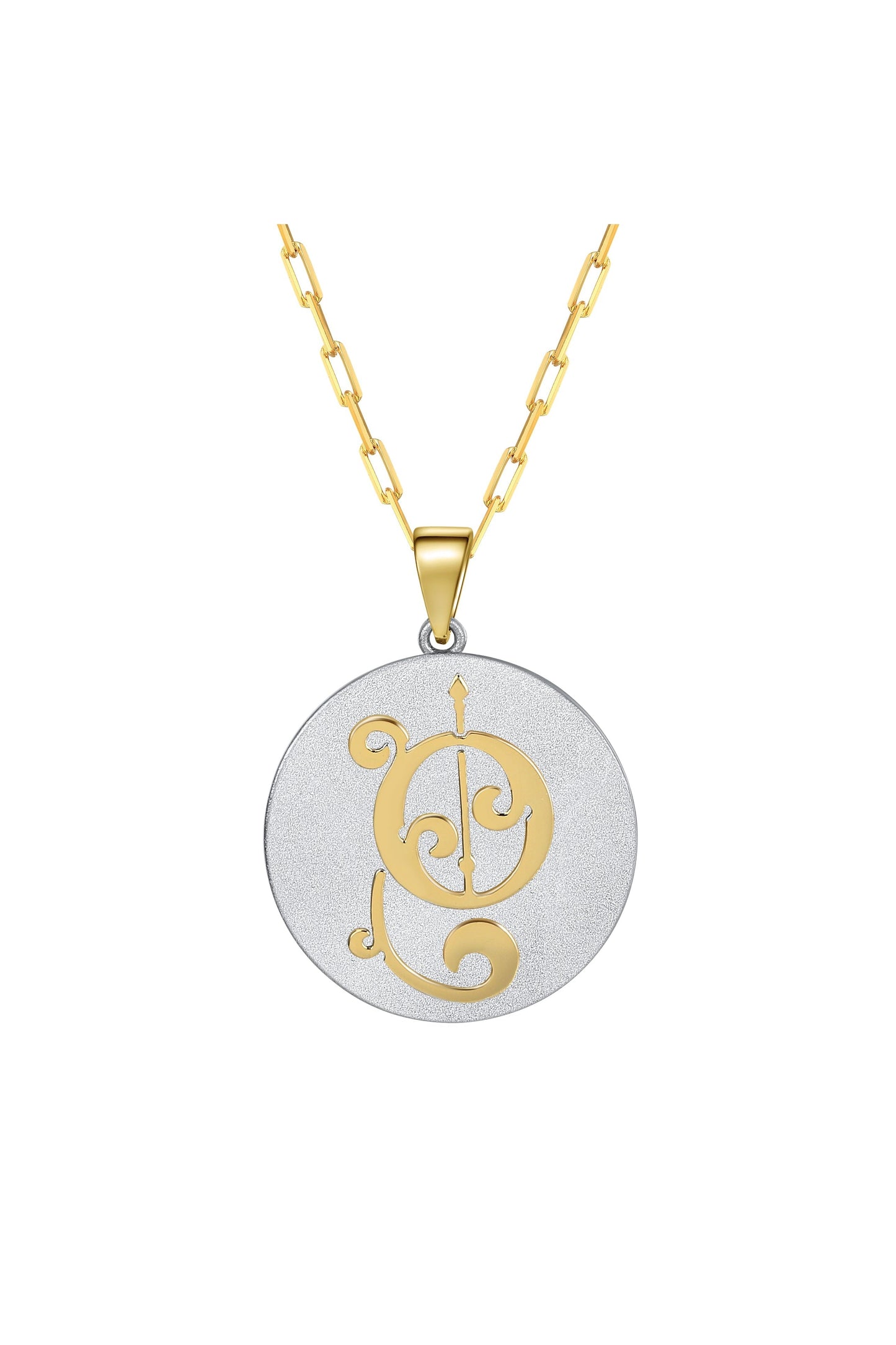 Fancy Initial Pendant Necklace by Saints & Saviors