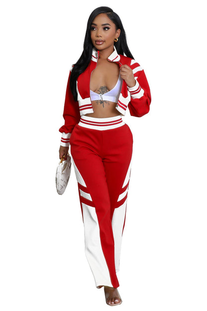 WOMEN FASHION CASUAL TWO PIECE PANT SET