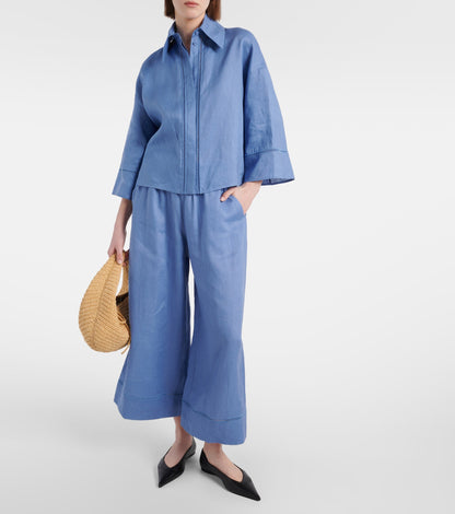 Max Mara Robinia Linen Canvas Shirt