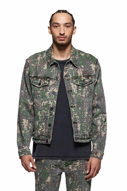 Purple Brand Militaire Buckshot Trucker Jacket