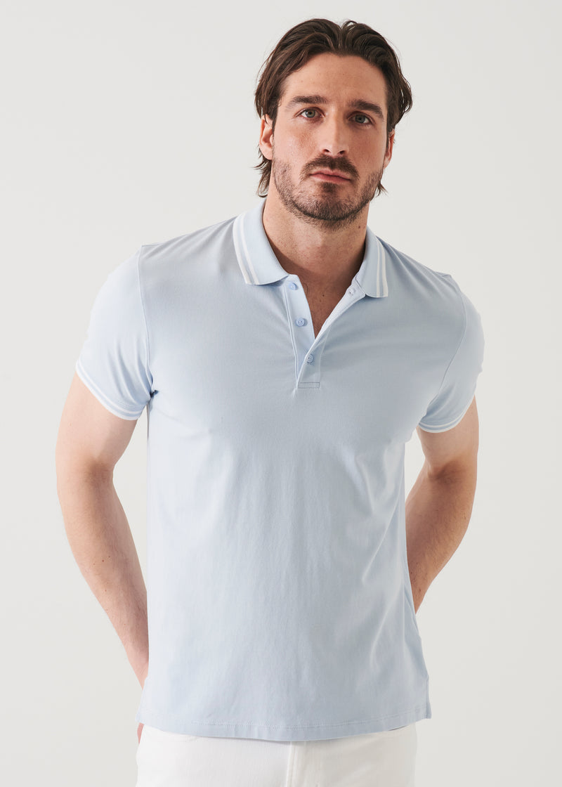 Patrick Assaraf Iconic Tipped Buttoned Polo