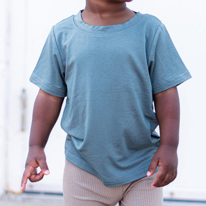 BAMBOO BASIC TEE- Slate
