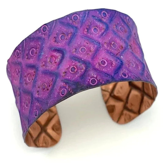 Purple Geo Copper Bracelet