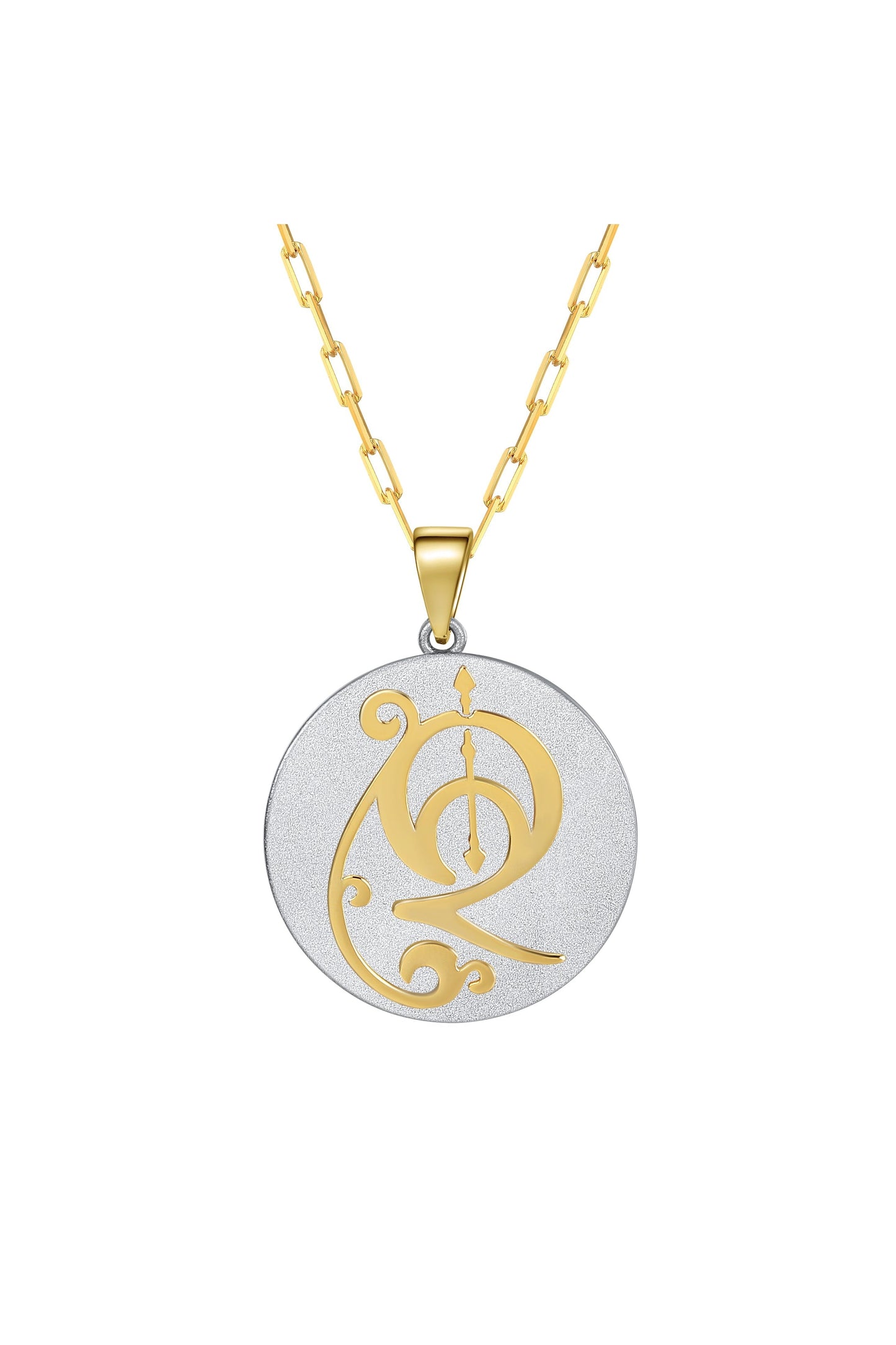 Fancy Initial Pendant Necklace by Saints & Saviors