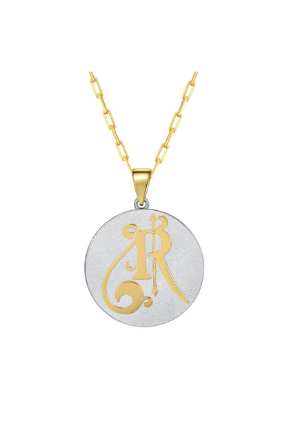 Fancy Initial Pendant Necklace by Saints & Saviors