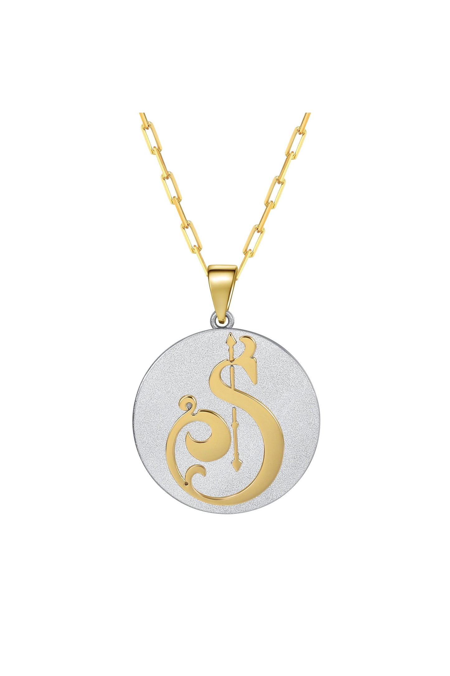Fancy Initial Pendant Necklace by Saints & Saviors
