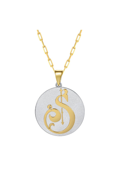 Fancy Initial Pendant Necklace by Saints & Saviors