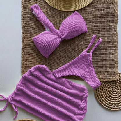 Minimalist three piece swimsuit