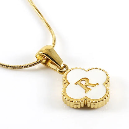 Lucky Clover Stainless Steel Pendant Necklace
