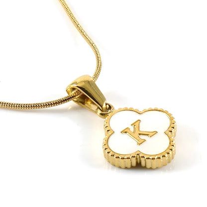 Lucky Clover Stainless Steel Pendant Necklace
