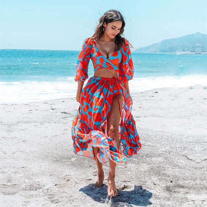 Puffer puff two piece swimsuit
