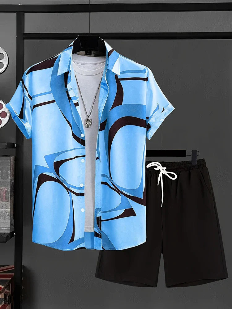 Resort wear Luxury Style Men's Short-sleeved outfit