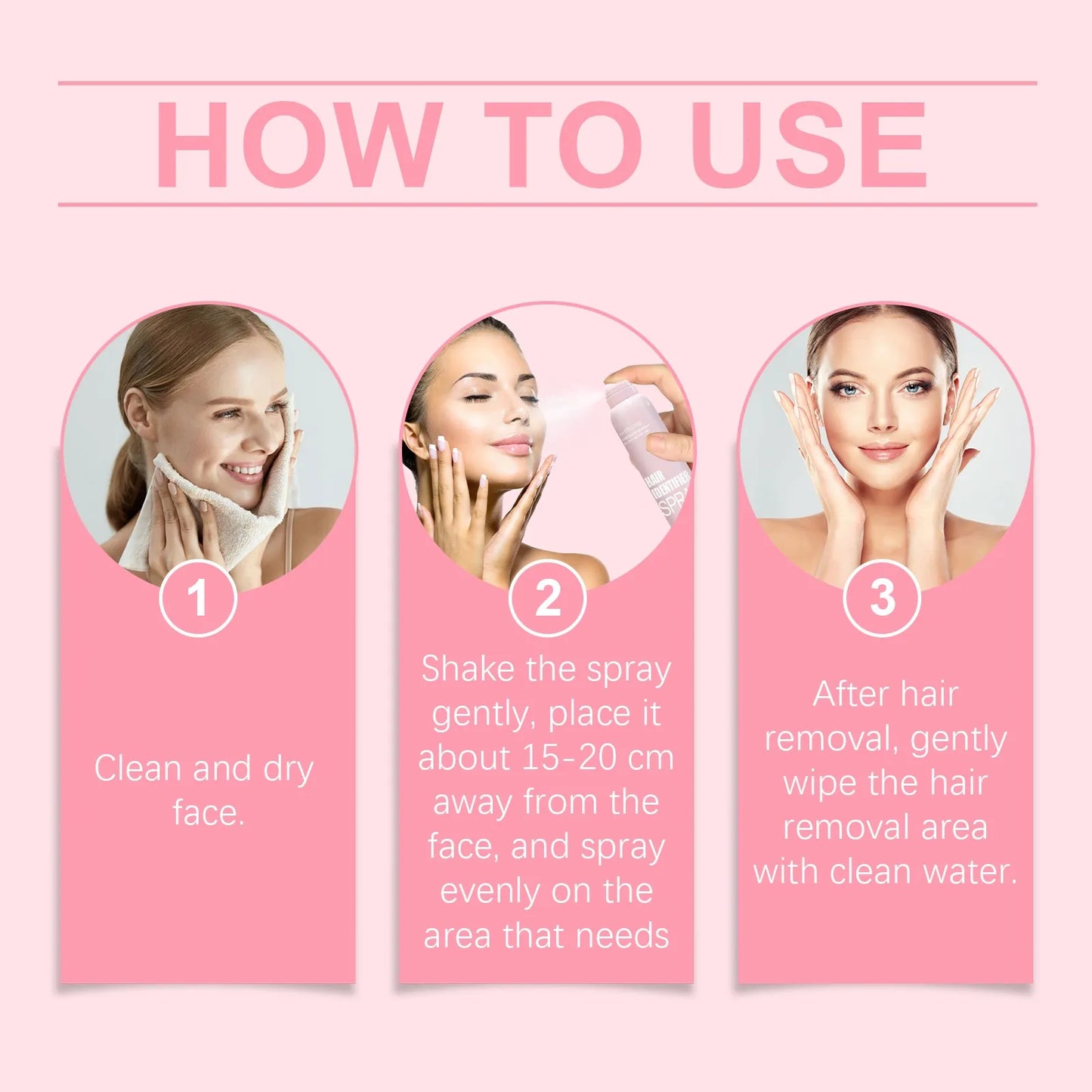 1/2/3 PCS Hair Identifier Spray For Face,to Show Facial Hair