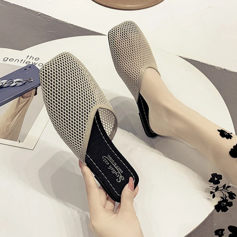 Mesh Mules Slippers