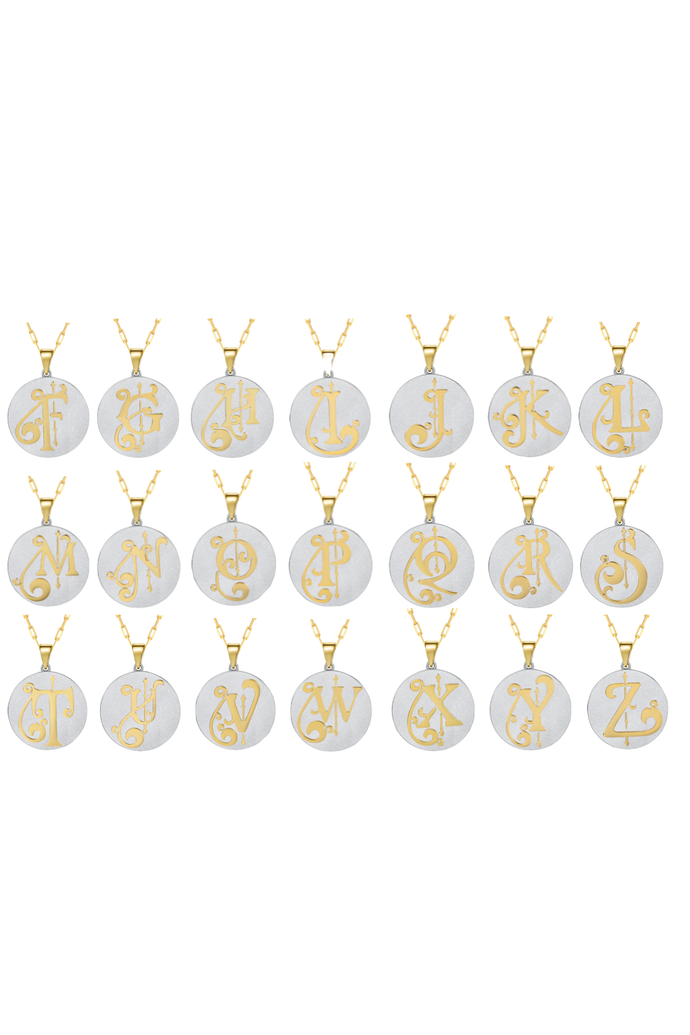 Fancy Initial Pendant Necklace by Saints & Saviors
