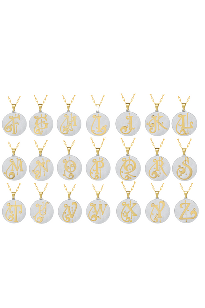 Fancy Initial Pendant Necklace by Saints & Saviors
