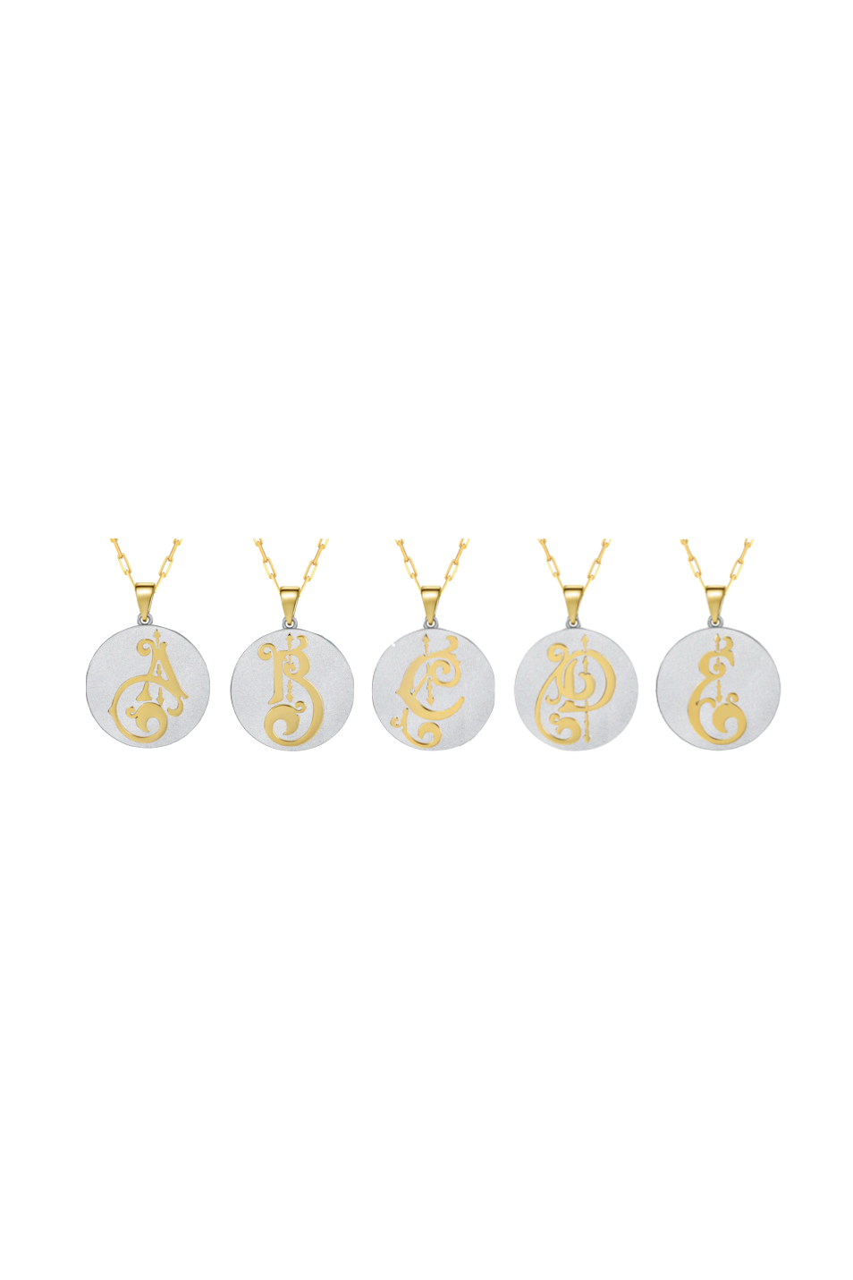 Fancy Initial Pendant Necklace by Saints & Saviors