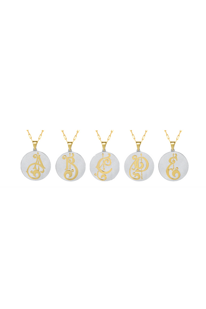Fancy Initial Pendant Necklace by Saints & Saviors
