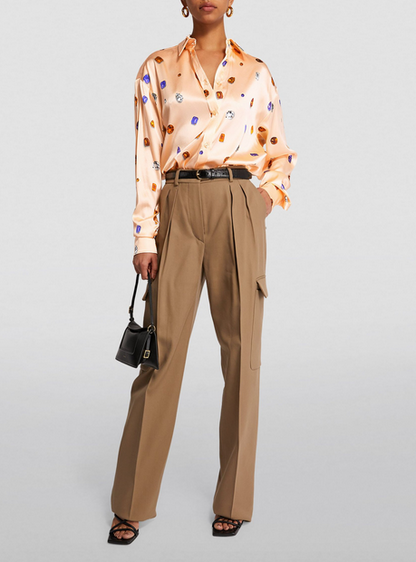 Sportmax Astor Jewel Print Silk Blouse