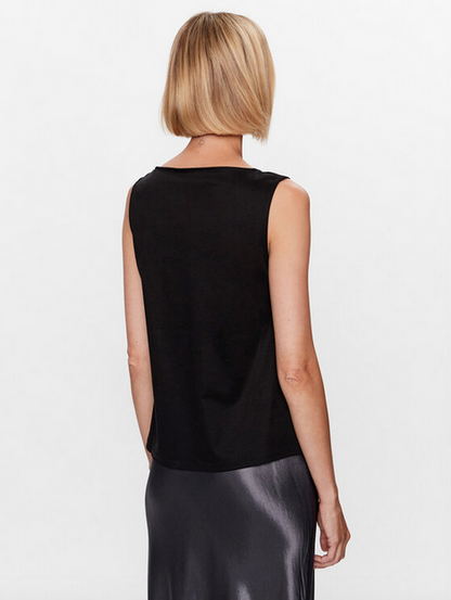 Max Mara Weekend Sonale Black Satin Top