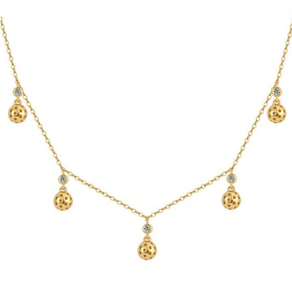 Pickleball Belle of The Ball Gold Necklace