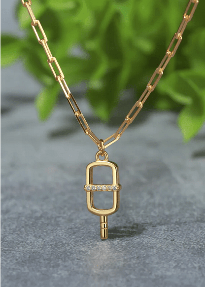Pickleball The Rally Gold Necklace