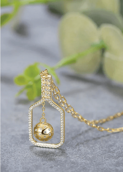 Pickleball The Volley Plus Gold Necklace