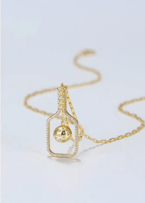 Pickleball The Volley Plus Gold Necklace