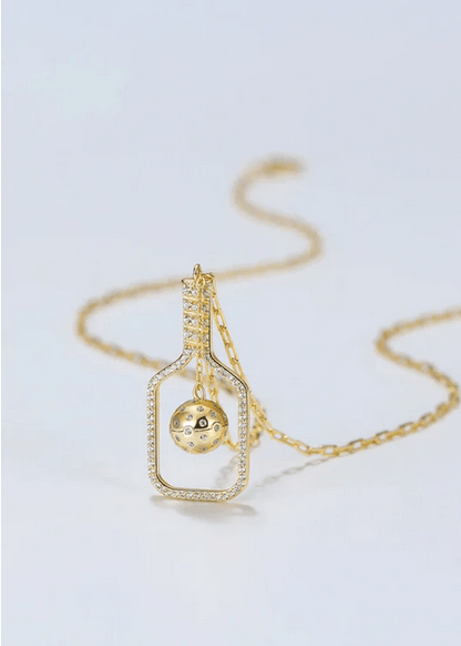 Pickleball The Volley Plus Gold Necklace