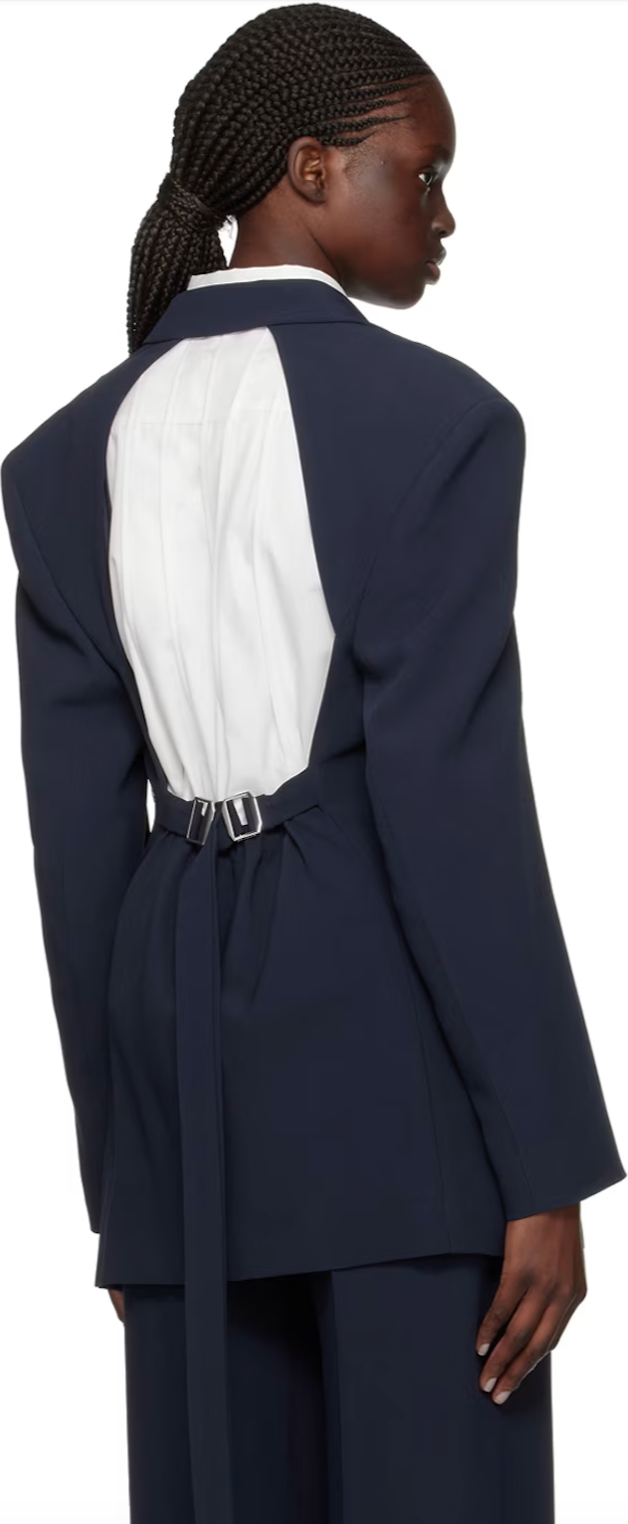 Hugo Boss Jabuckle1 Backless Navy Blazer